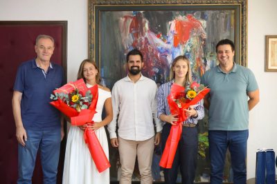 Prijem za reprezentativke Tvrdišić i Čavić povodom istorijskog plasmana na EP 2026 - Odbojka Crna Gora