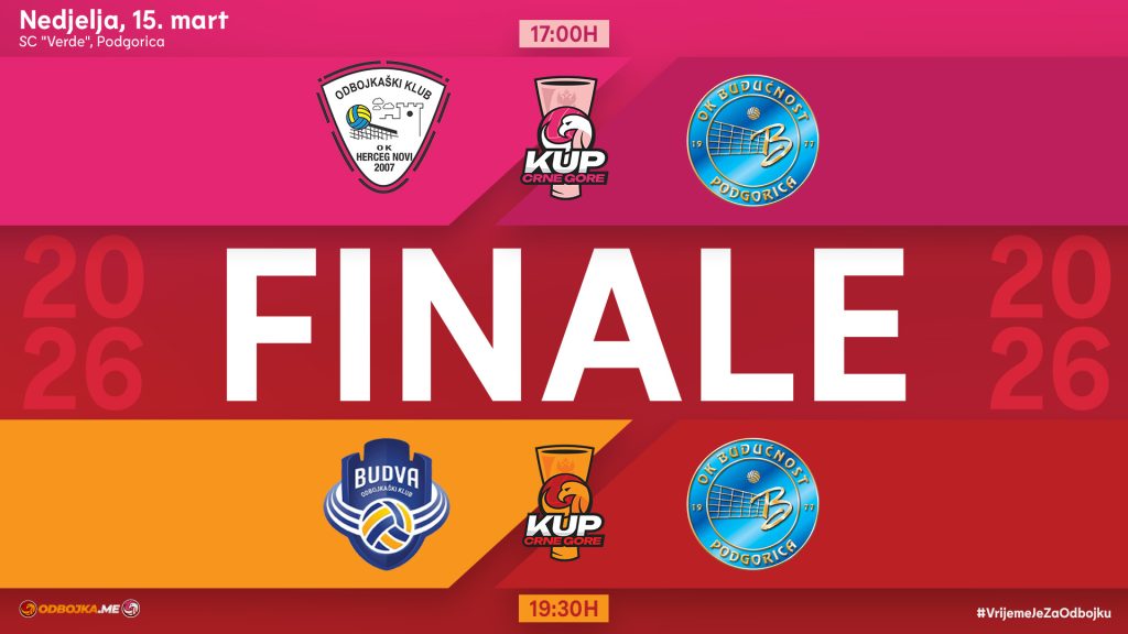 Finala Kupa Crne Gore 15. marta u SC „Verde“ - Odbojka Crna Gora