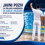Javni poziv za prijavu kandidata za sudije i delegate VPSCG